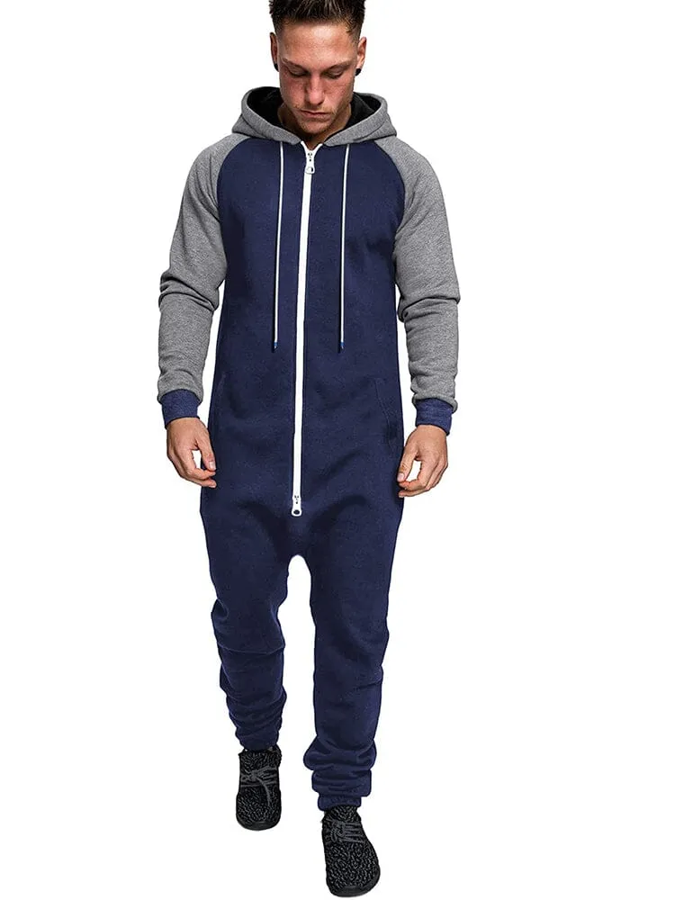 Casual Full Zip Hooded Jumpsuit (US Only) sold by Coofandy product image thumbnail 2