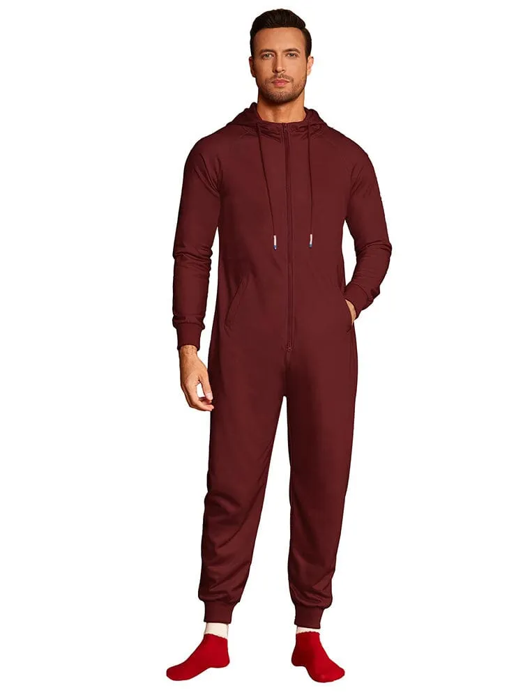Casual Full Zip Hooded Jumpsuit (US Only) sold by Coofandy product image thumbnail 3
