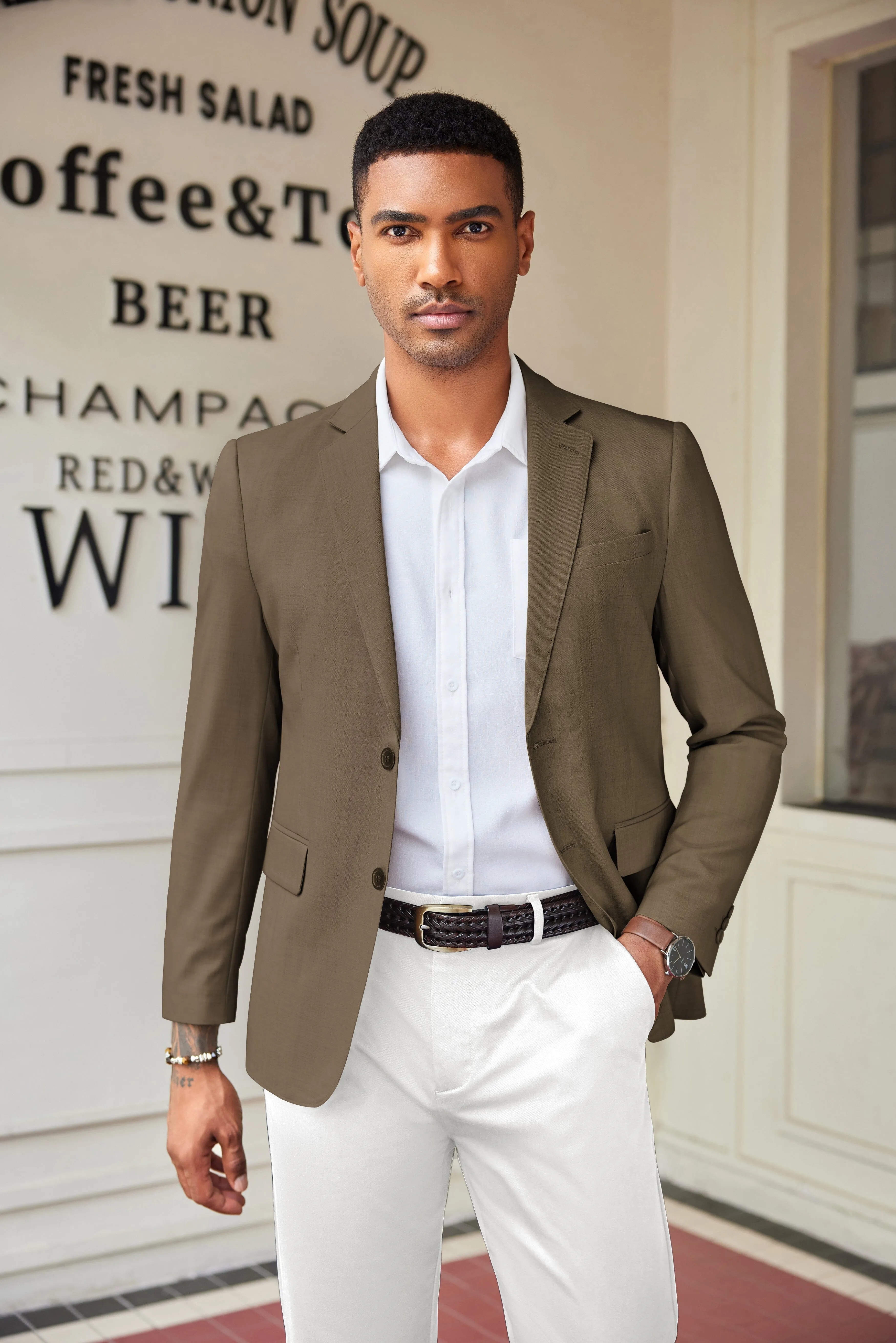 Casual Slim Fit Suit Jacket (US Only) sold by Coofandy product image thumbnail 4