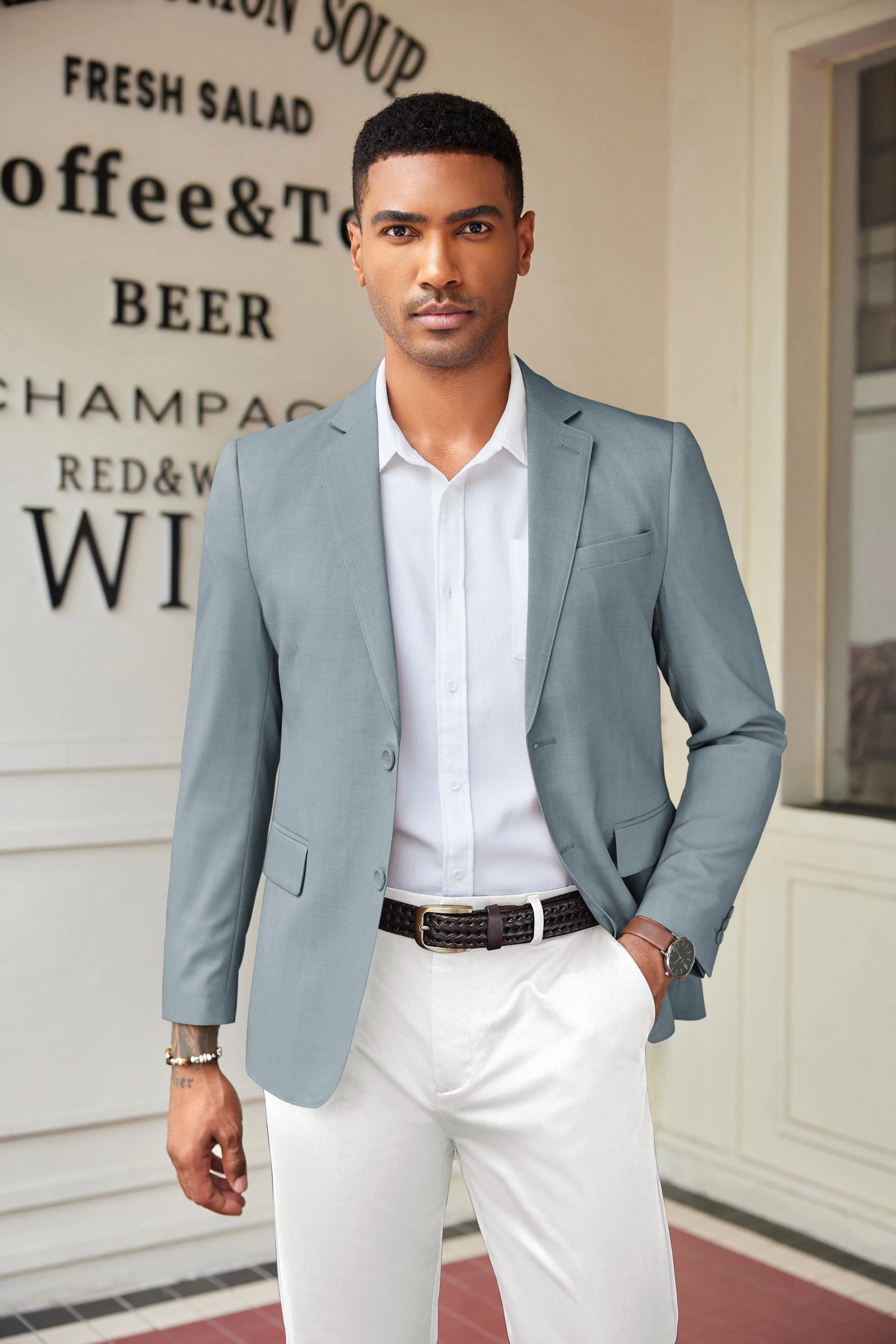 Casual Slim Fit Suit Jacket (US Only) sold by Coofandy product image thumbnail 5