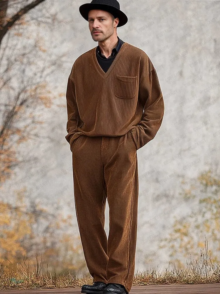 Vintage Leisure Corduroy Sweatsuits sold by Coofandy