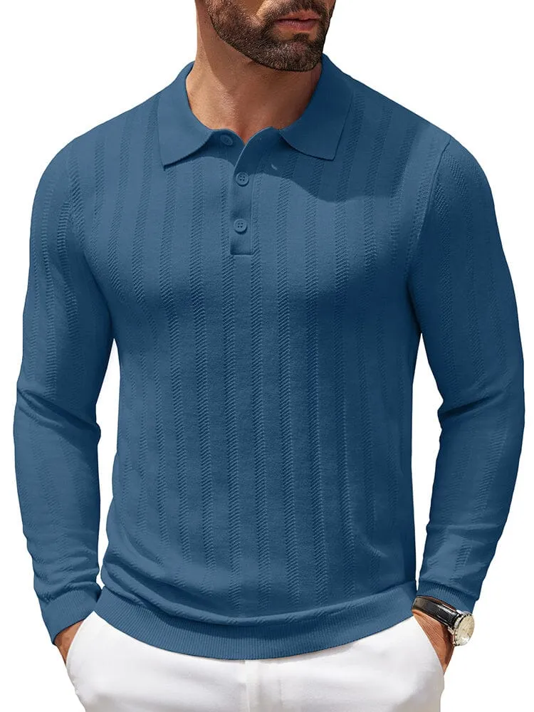 Casual Stretch Ribbed Knit Shirts (US Only) sold by Coofandy product image thumbnail 5