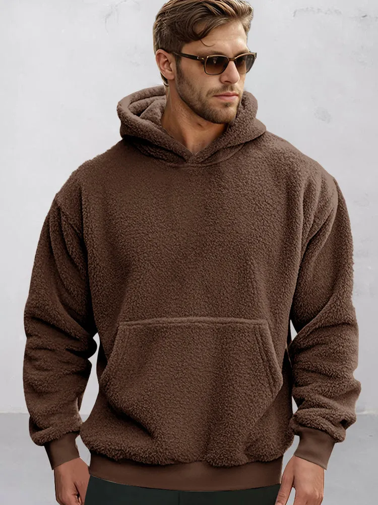 Soft Reversible Plush Hoodie sold by Coofandy product image thumbnail 4
