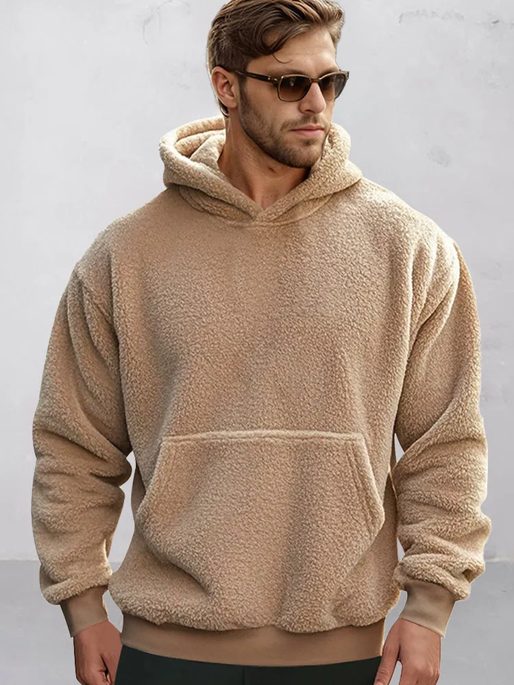 Soft Reversible Plush Hoodie sold by Coofandy product image thumbnail 2