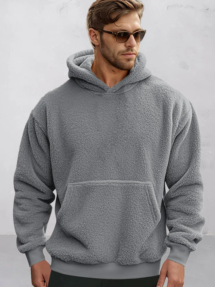 Soft Reversible Plush Hoodie sold by Coofandy product image thumbnail 3