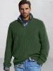 Leisure Stand Collar Knit Sweater sold by Coofandy
