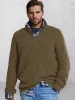 Leisure Stand Collar Knit Sweater sold by Coofandy