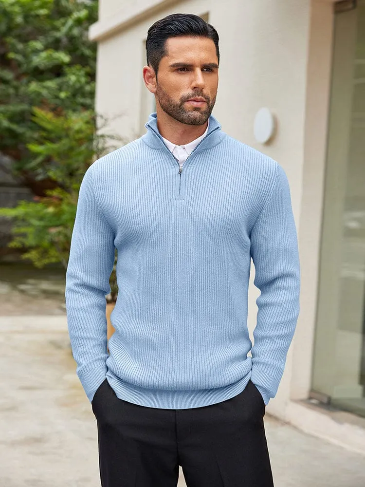 Timeless Stand Collar Knit Sweater (US Only) sold by Coofandy