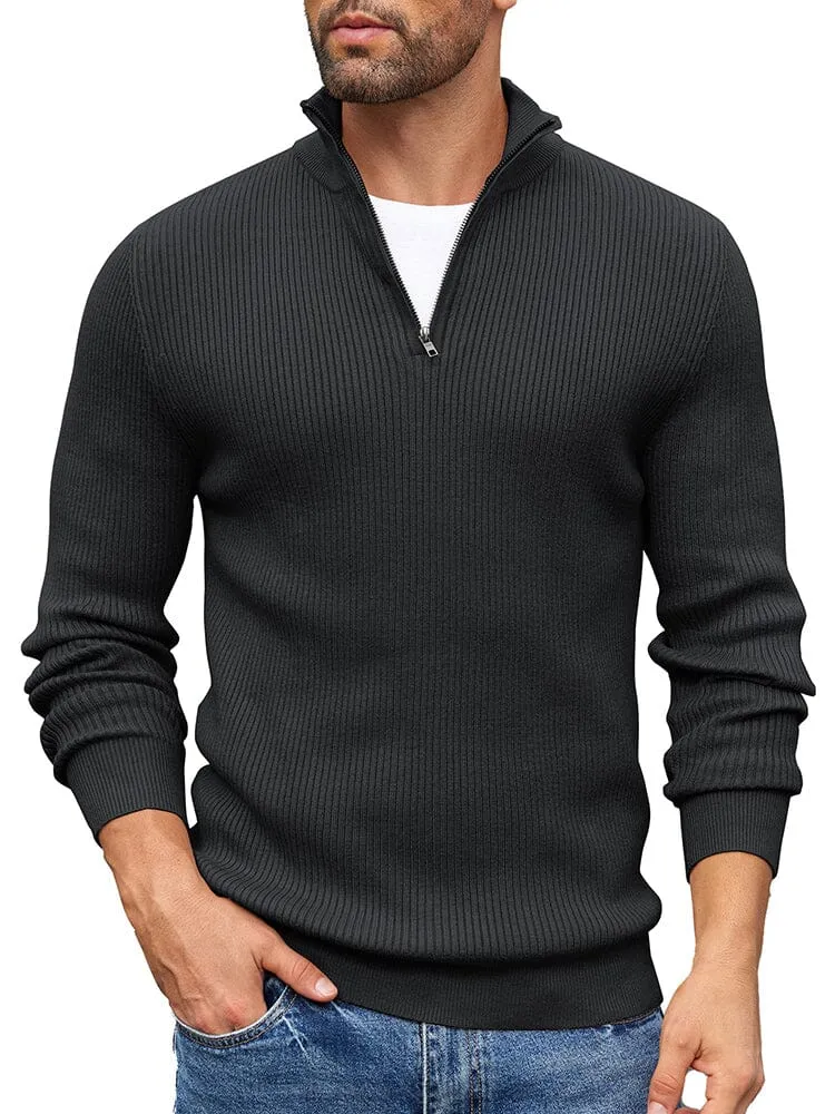 Timeless Stand Collar Knit Sweater (US Only) sold by Coofandy product image thumbnail 3