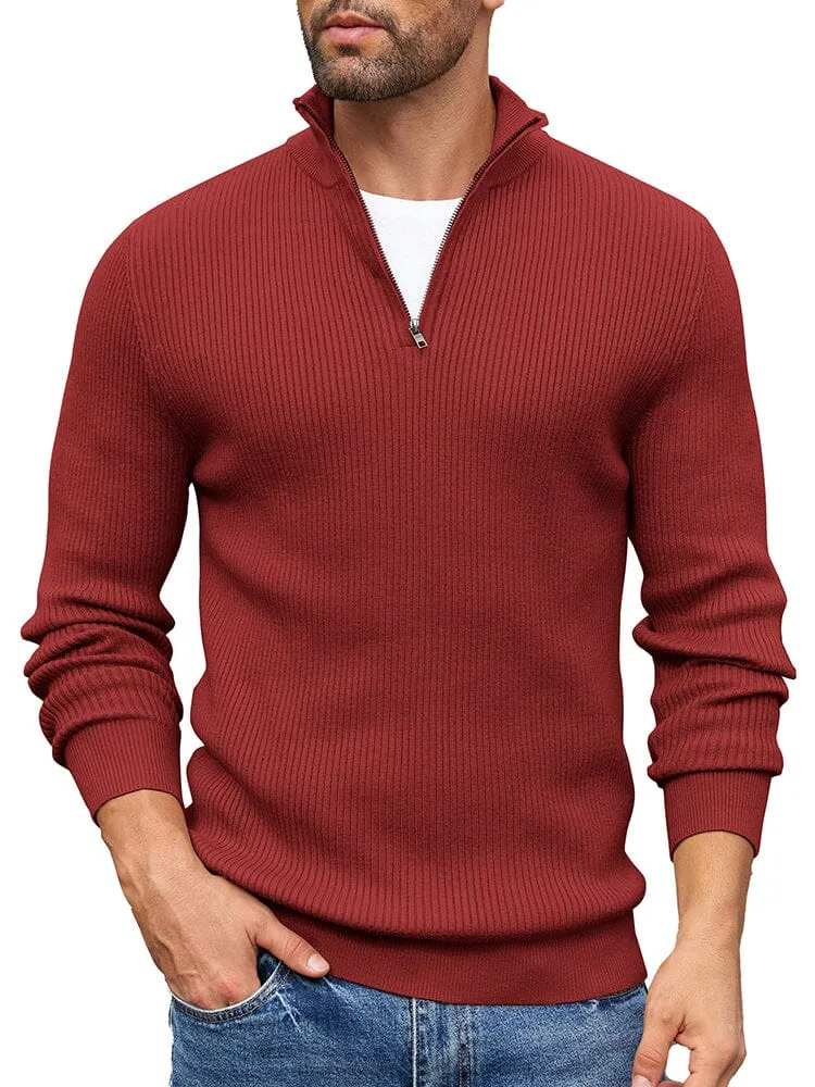 Timeless Stand Collar Knit Sweater (US Only) sold by Coofandy product image thumbnail 4