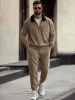 Cozy Athleisure Jacket Jogger Pants Set sold by Coofandy