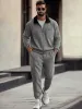 Cozy Athleisure Jacket Jogger Pants Set sold by Coofandy