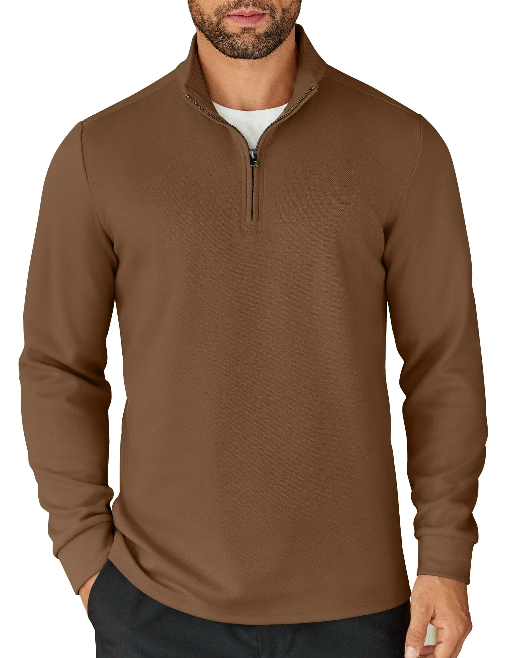 Casual Quarter Zip Sweatshirt (US Only) sold by Coofandy product image thumbnail 5