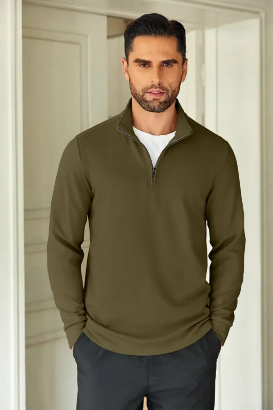 Casual Quarter Zip Sweatshirt (US Only) sold by Coofandy