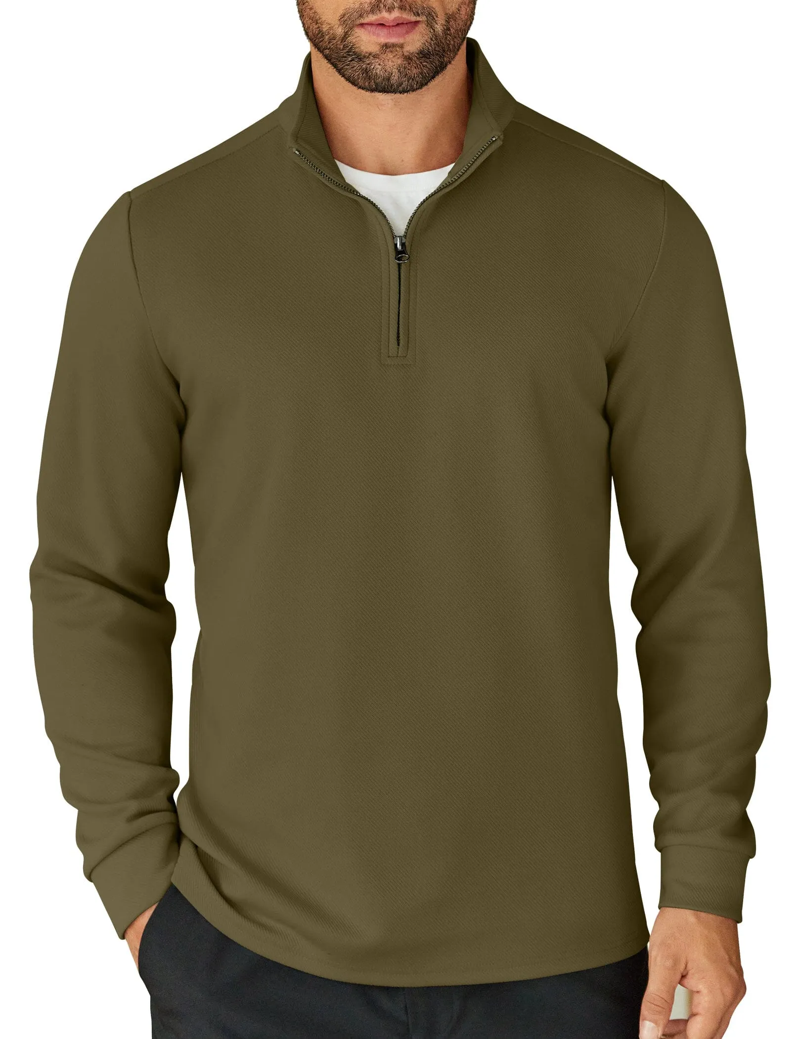 Casual Quarter Zip Sweatshirt (US Only) sold by Coofandy product image thumbnail 2