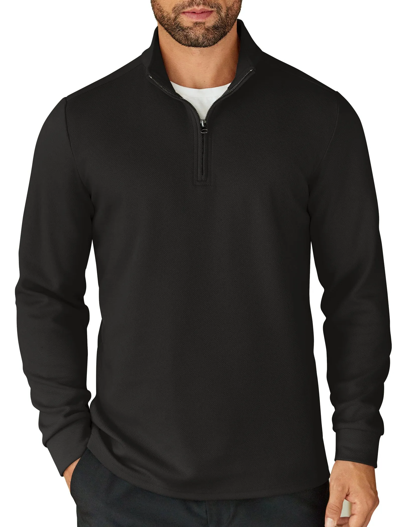 Casual Quarter Zip Sweatshirt (US Only) sold by Coofandy product image thumbnail 3