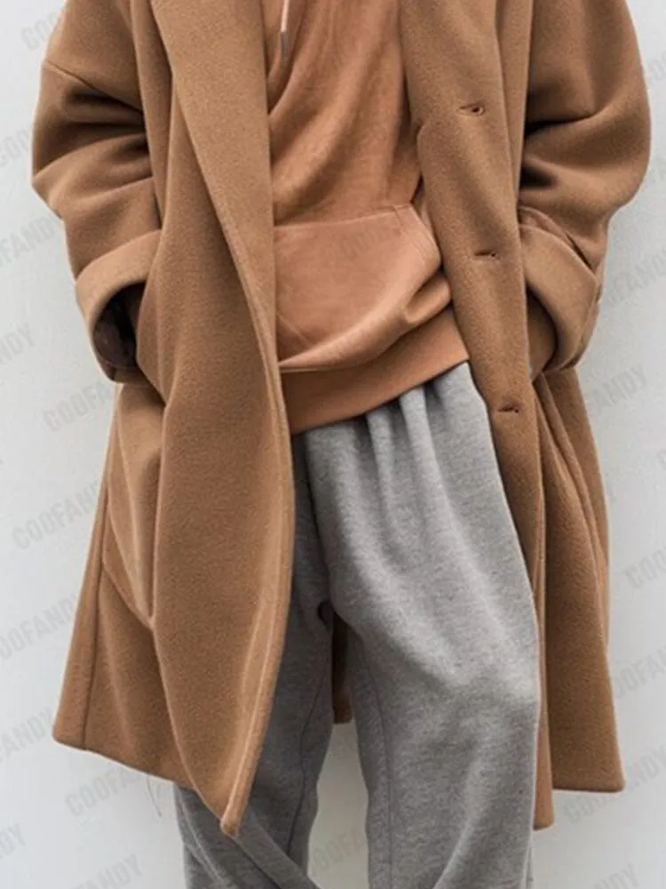 Urban Casual Tweed Coat sold by Coofandy product image thumbnail 5