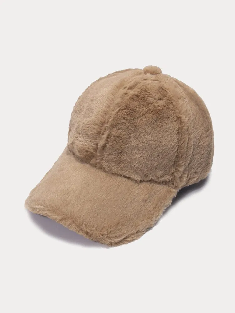 Comfy Faux Fur Baseball Cap sold by Coofandy