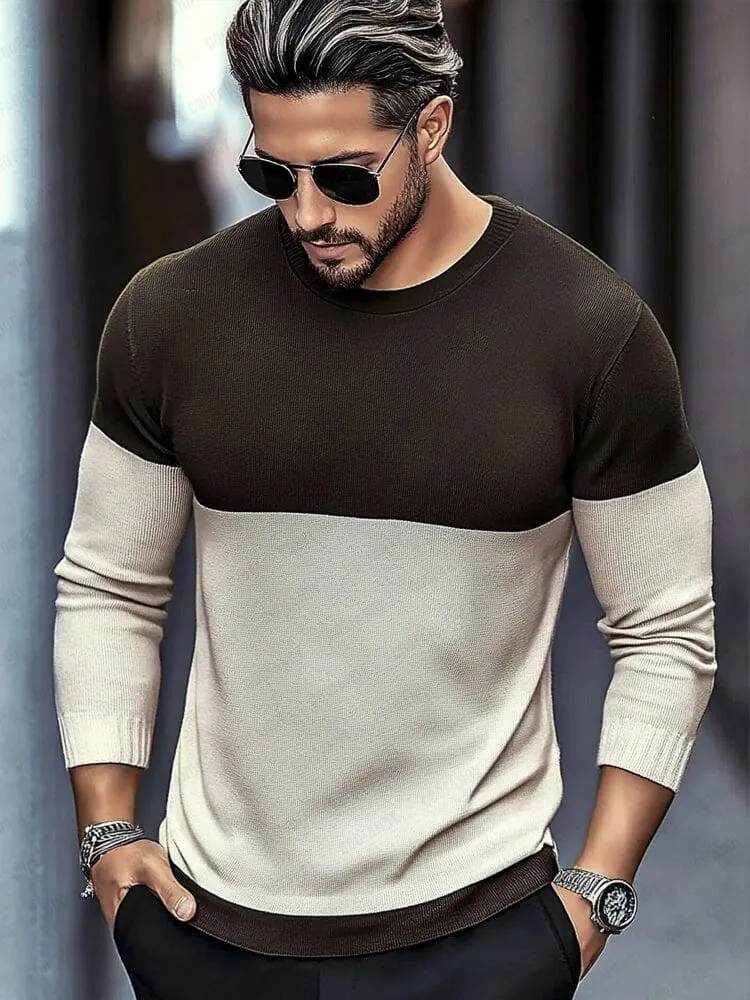 Modern Soft Color Block Sweater sold by Coofandy product image thumbnail 2