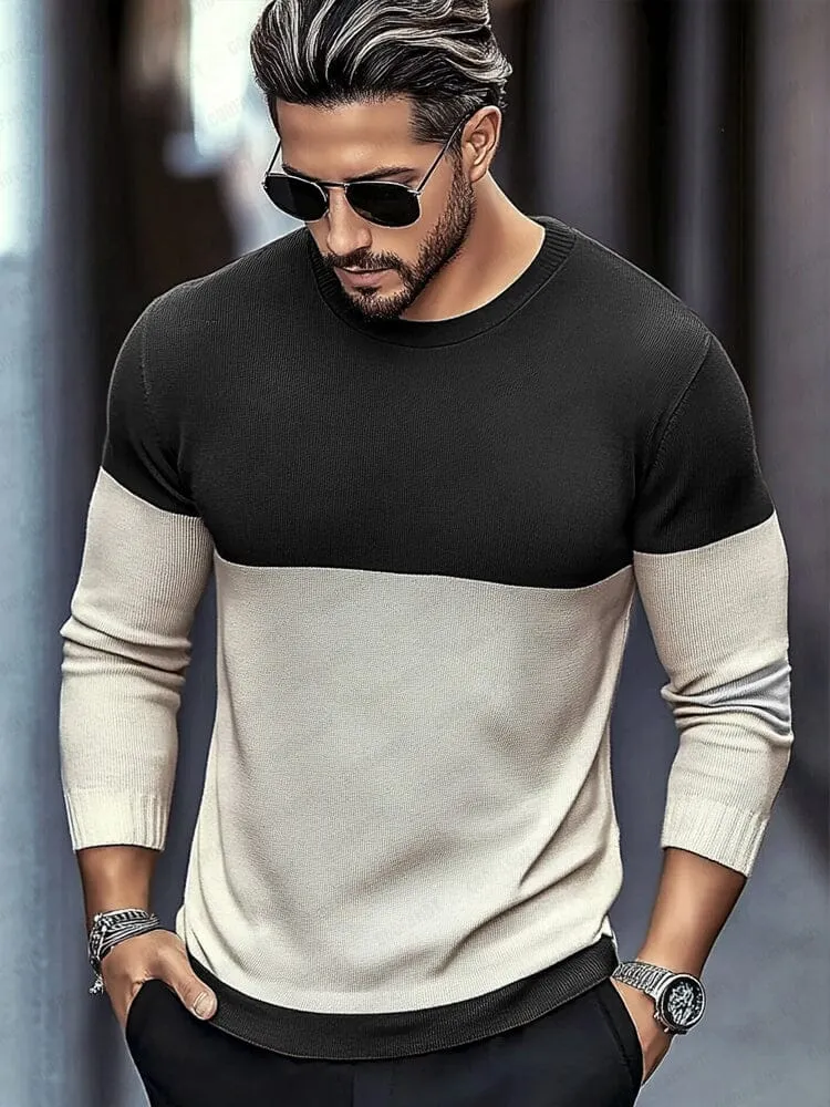 Modern Soft Color Block Sweater sold by Coofandy