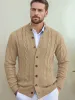 Effortless Cable Knit Cardigan sold by Coofandy