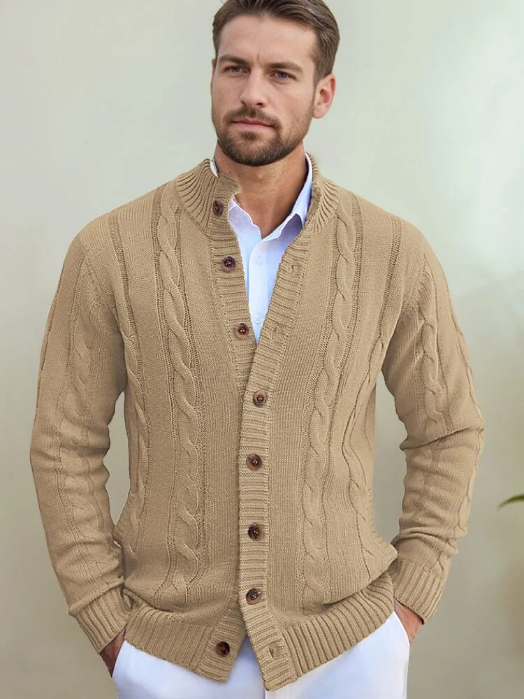 Effortless Cable Knit Cardigan sold by Coofandy