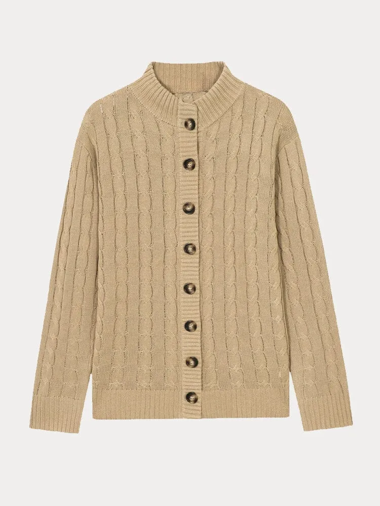 Effortless Cable Knit Cardigan sold by Coofandy product image thumbnail 3
