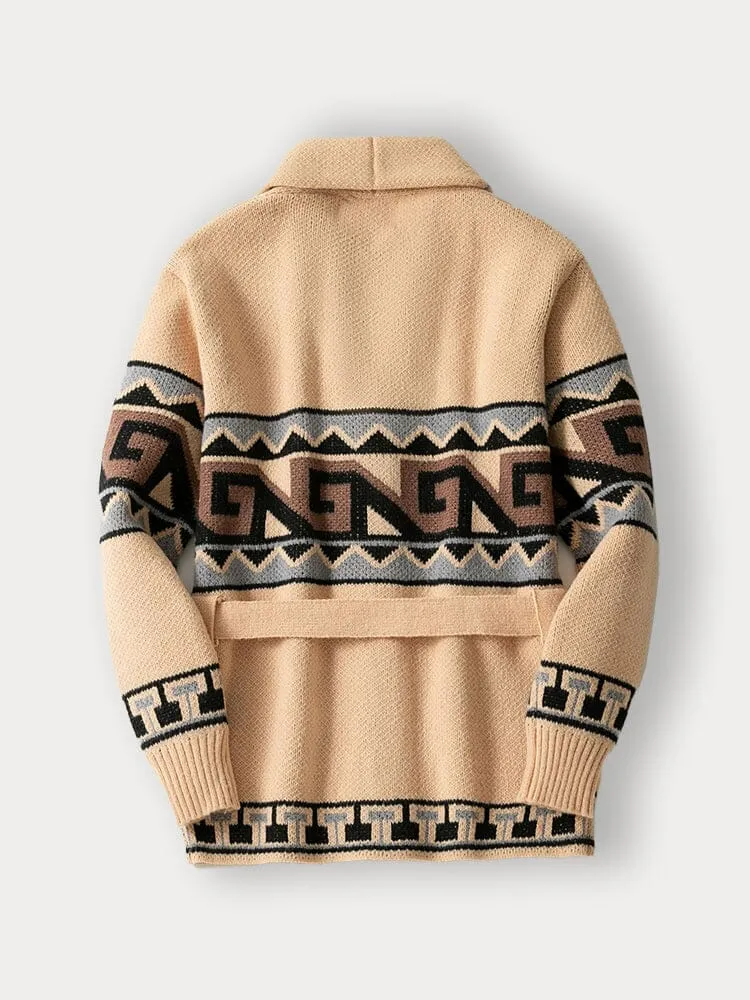 Luxe Knitted Jacquard Cardigan sold by Coofandy product image thumbnail 2