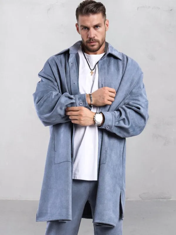Leisure Comfy Suede Trench Coat sold by Coofandy