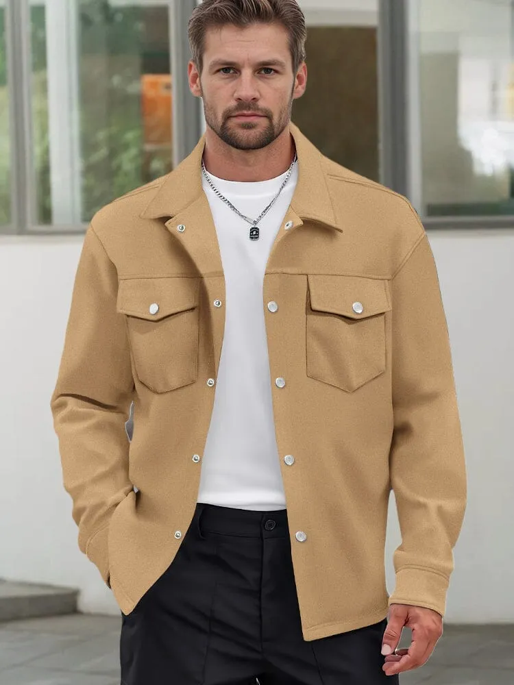 Leisure Utility Double Pockets Jacket sold by Coofandy product image thumbnail 4