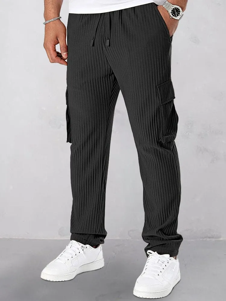 Athleisure Pit-Stripe Cargo Pants sold by Coofandy product image thumbnail 2