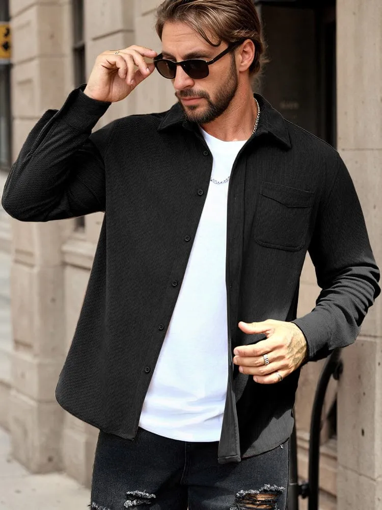 Casual Functional Corduroy Shirt sold by Coofandy product image thumbnail 4