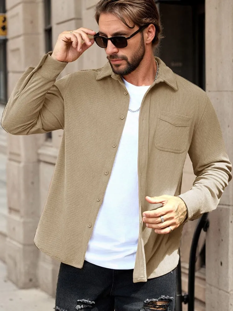 Casual Functional Corduroy Shirt sold by Coofandy product image thumbnail 5