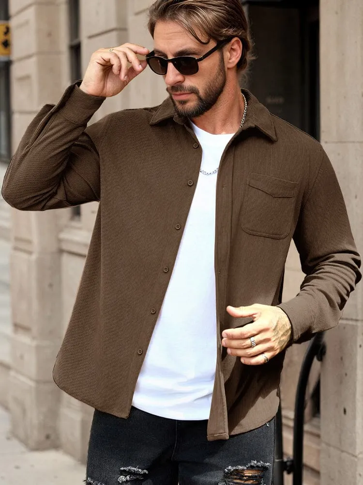 Casual Functional Corduroy Shirt sold by Coofandy product image thumbnail 3