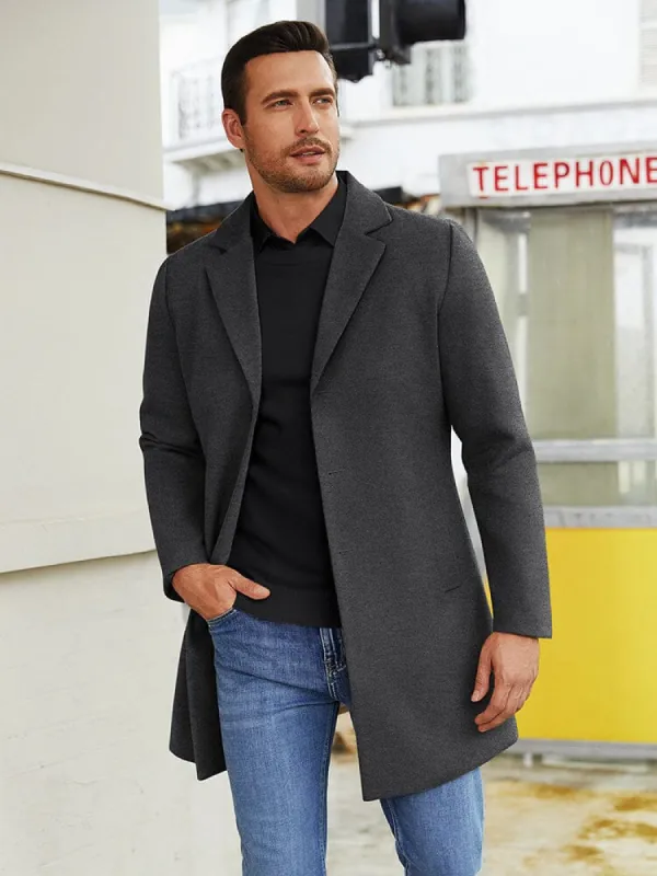Classic Single Breasted Coat (US Only) sold by Coofandy