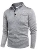 Thermal Fleece Henley Sweatshirt (US Only) sold by Coofandy