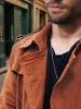 Vintage Comfy Suede Trench Coat sold by Coofandy