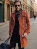 Vintage Comfy Suede Trench Coat sold by Coofandy