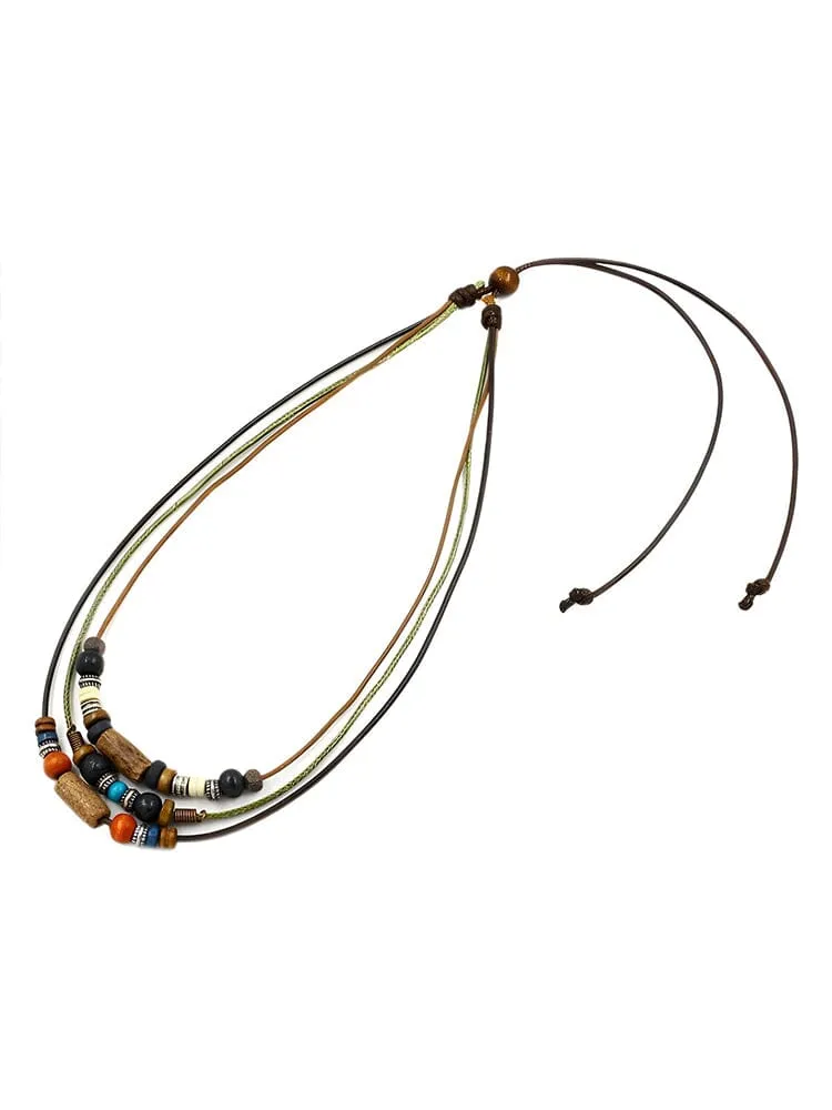 Ethnic Style Beaded Necklace sold by Coofandy product image thumbnail 3