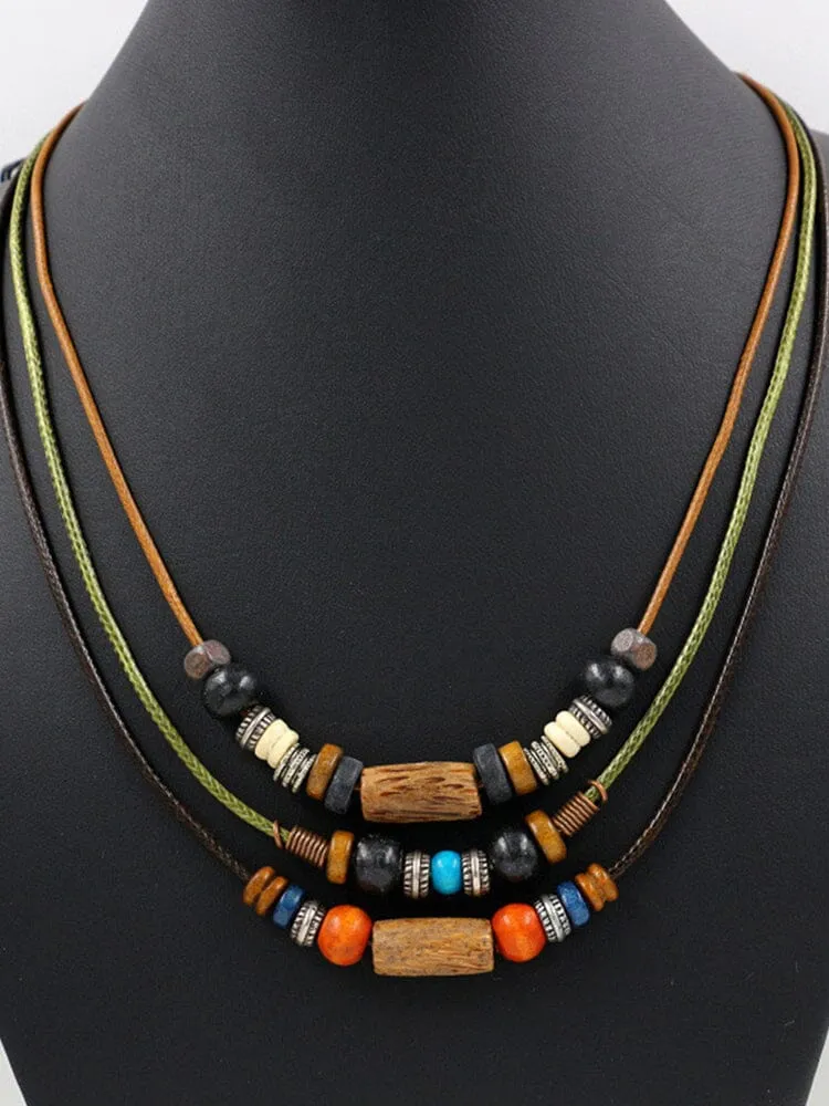 Ethnic Style Beaded Necklace sold by Coofandy product image thumbnail 5