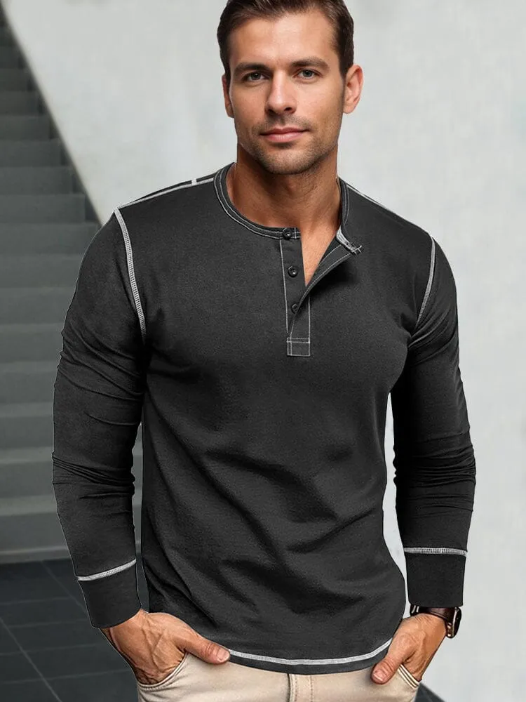 Stylish Soft Everyday Henley Shirt sold by Coofandy product image thumbnail 2