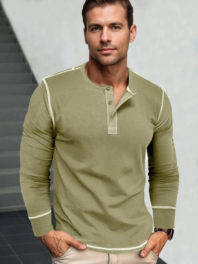 Stylish Soft Everyday Henley Shirt sold by Coofandy product image thumbnail 3
