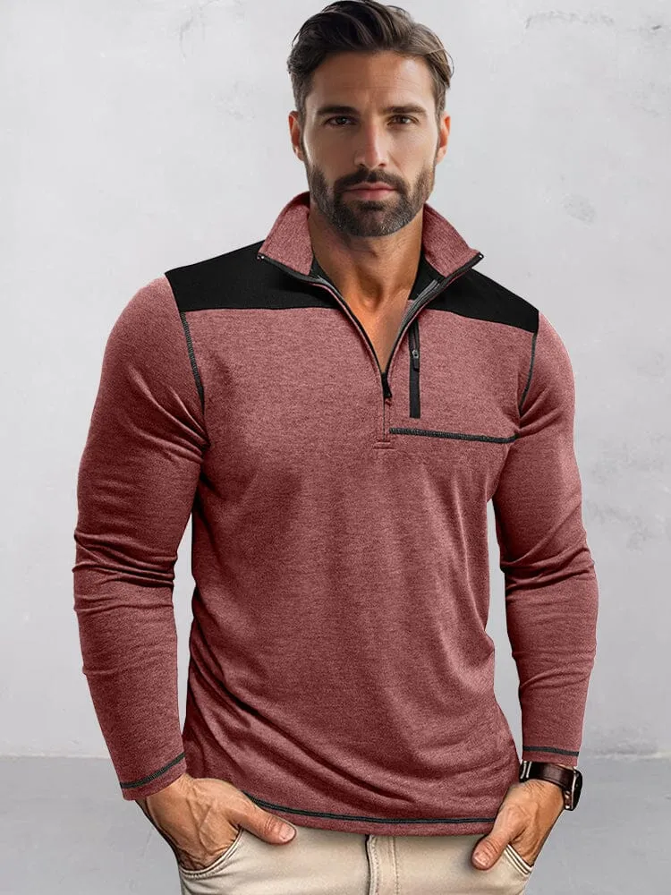 Casual Textured Color Block Polo Shirt sold by Coofandy product image thumbnail 5