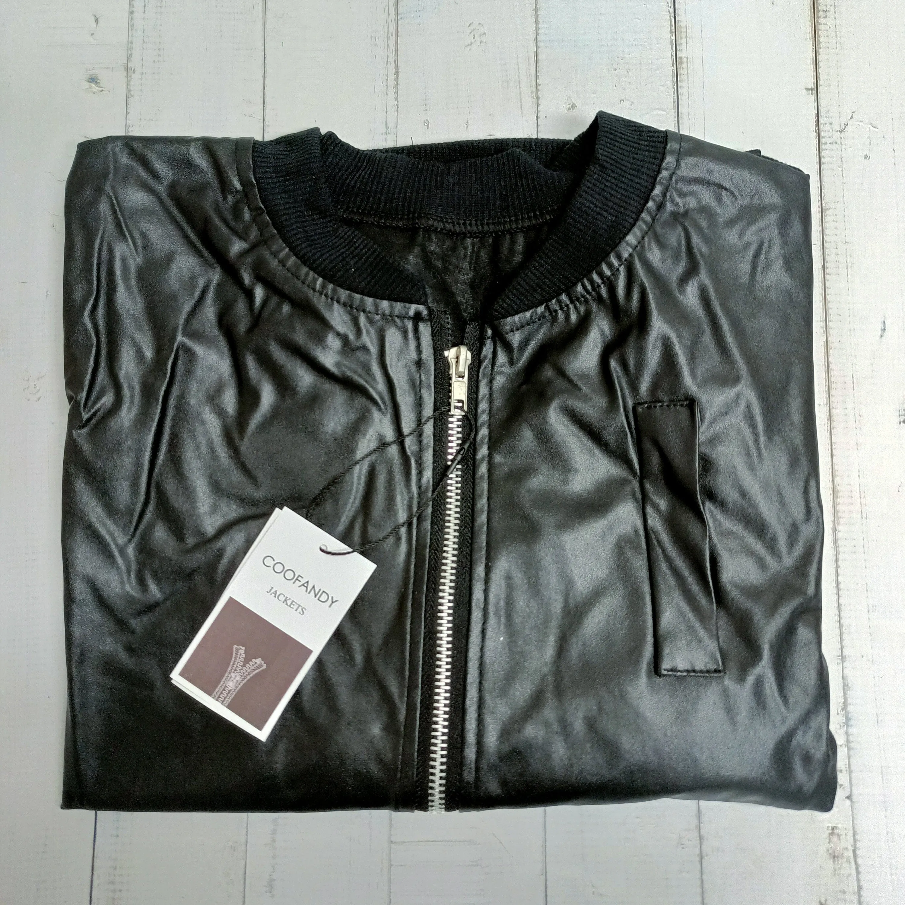 COOFANDY Classic Leather Jacket sold by Coofandy product image thumbnail 2