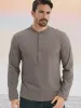 Essential 100% Cotton Henley Shirt sold by Coofandy
