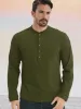 Essential 100% Cotton Henley Shirt sold by Coofandy