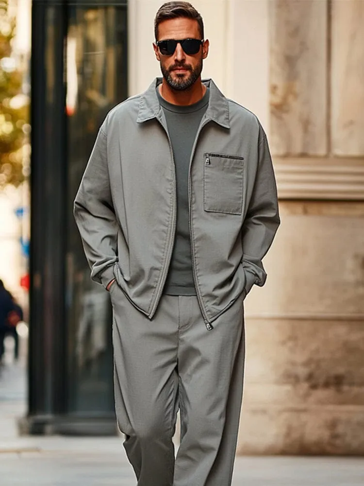 Workwear Inspired Jacket Pants Set sold by Coofandy product image thumbnail 3