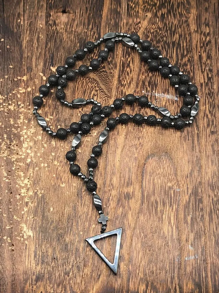 Natural Stone Cross Pendant Necklace sold by Coofandy product image thumbnail 5
