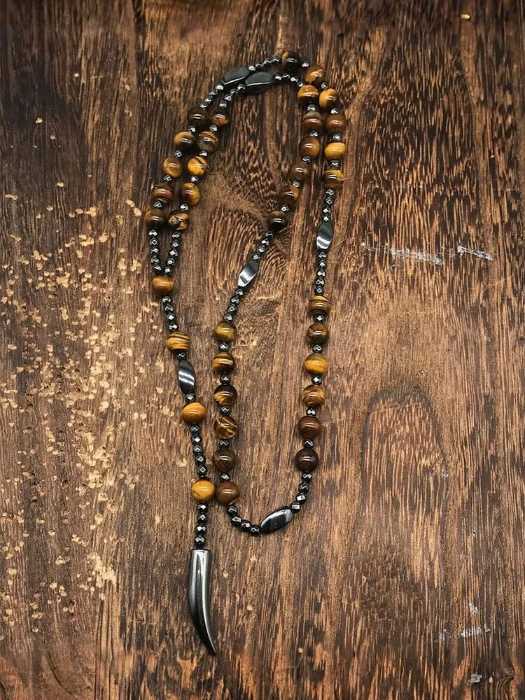 Natural Stone Cross Pendant Necklace sold by Coofandy product image thumbnail 3