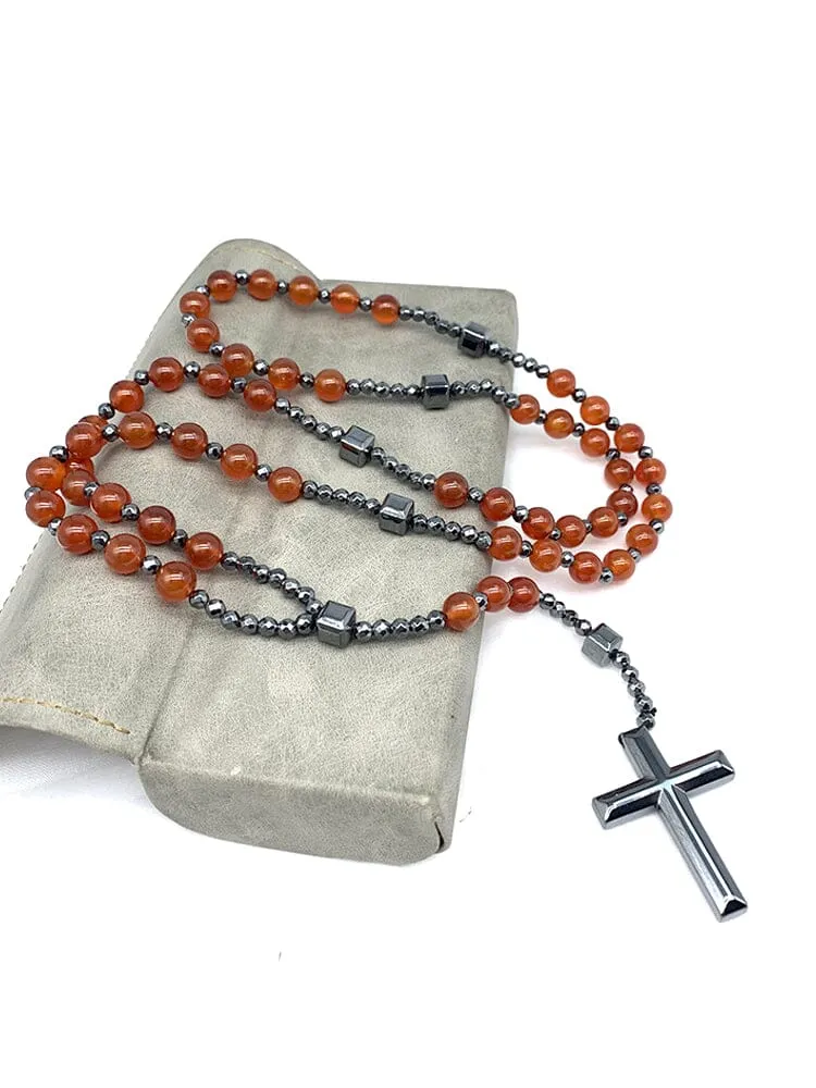 Natural Stone Cross Pendant Necklace sold by Coofandy product image thumbnail 2
